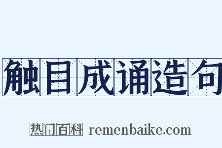 触目成诵造句是什么意思的图片